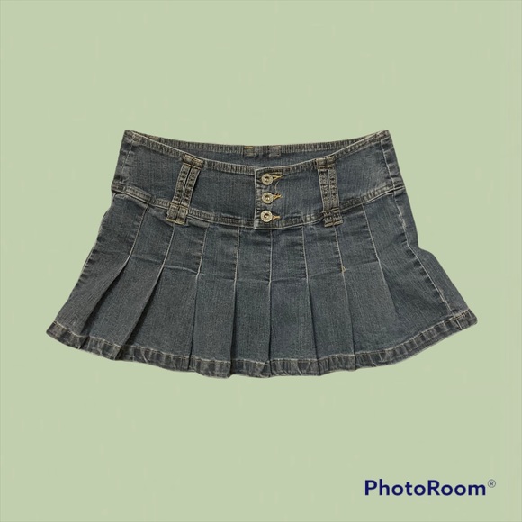 Angels Dresses & Skirts - 🌥angels mini denim pleated skirt